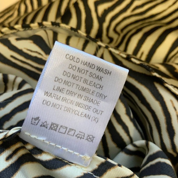 L'Academie Revolve Blythe Black & Tan Zebra Animal Print Faux Wrap Midi Skirt S - Picture 9 of 11